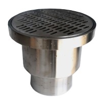 不锈钢重型洁净地漏双水封防臭条形格珊面板适用DN50-100下水管